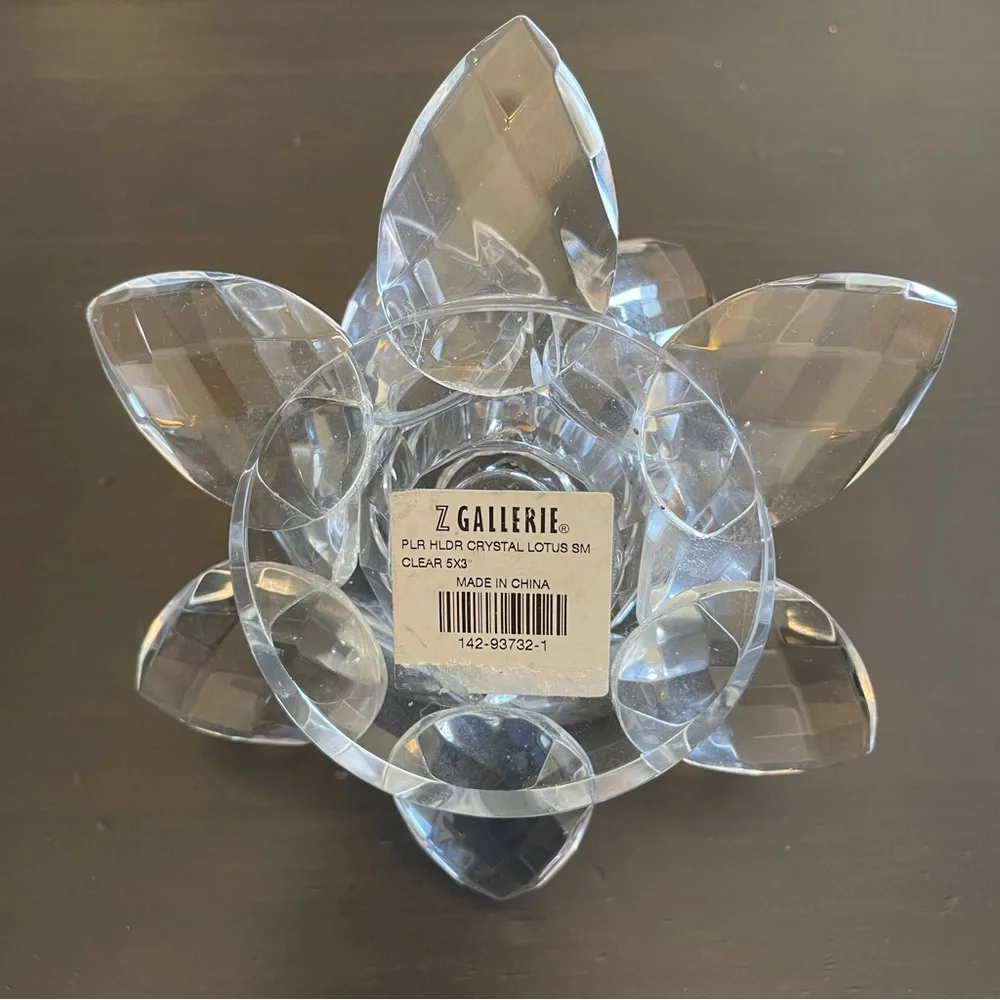 Z Gallerie Crystal Lotus Candle Holder